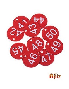 Etiquette rond rouge pour...