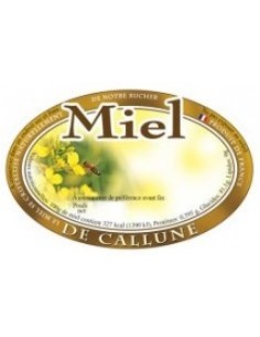 Étiquette miel Callune ovale