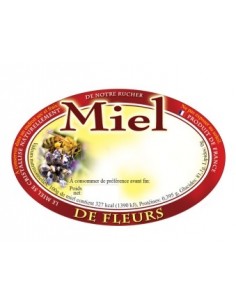 Étiquette miel de fleur